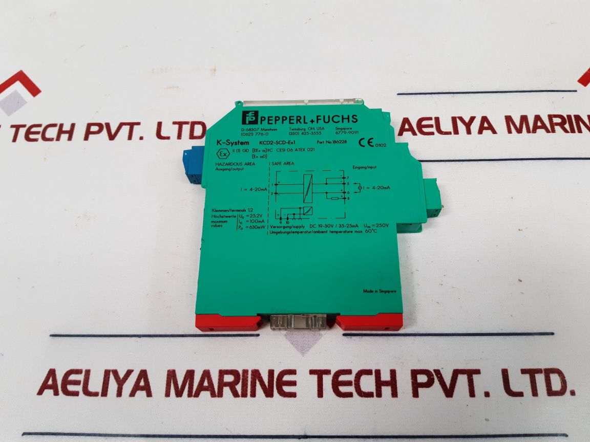 Pepperl+fuchs k-system kcd2-scd-ex1 safety barrier 186228