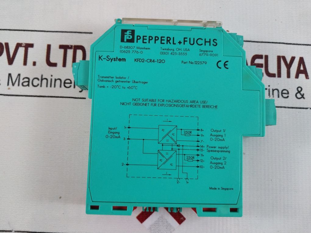 Pepperl+Fuchs Kfd2-cr4-1.2O Transmitter Power Supply 122579 0-20Ma