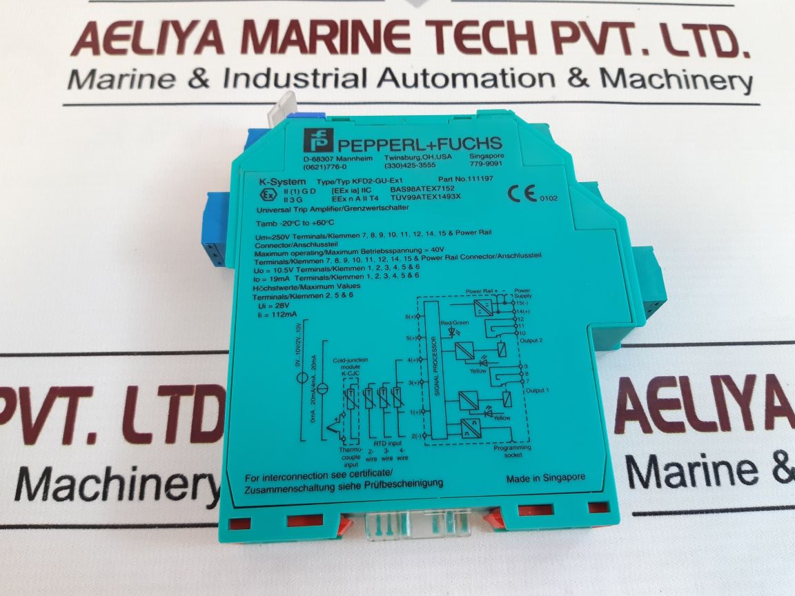 Pepperl+Fuchs Kfd2-gu-ex1 Temperature Trip Amplifier 111197