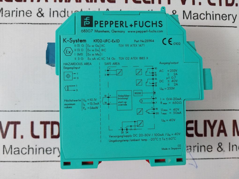 Pepperl+Fuchs Kfd2-ufc-ex1.D Frequency Converter 253Vac