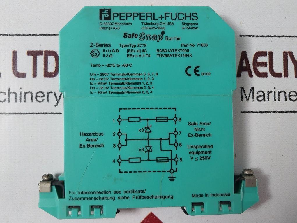 Pepperl+Fuchs Z779 Safe Snap Barrier 71806
