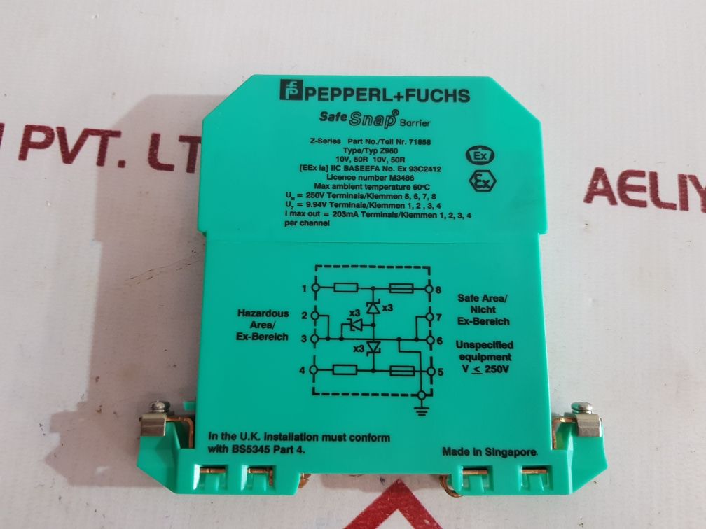 Pepperl+fuchs z960 safe snap barrier 71858