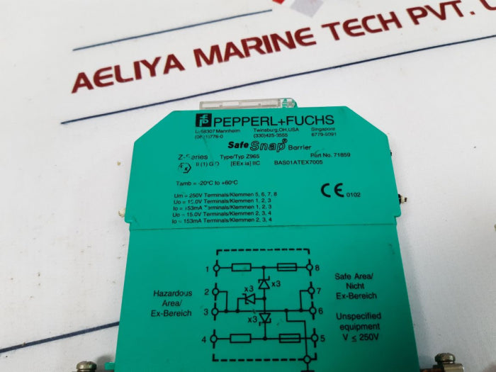 Pepperl+Fuchs Z965 Safe Snap Barrier 71859 153 Ma