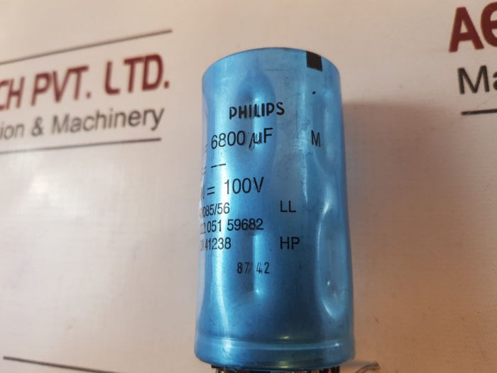 Lot of 2X Philips 2222 051 59682 Capacitor 1= 6800Microfarad