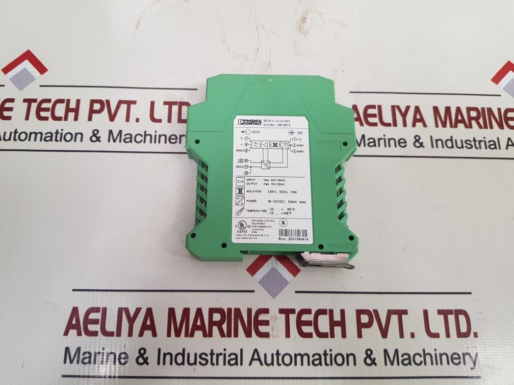 Phoenix Contact Mcr-c-ui-ui-dci (Isolating Amplifier)/Converter 1,5Kv, 50Hz, 1M