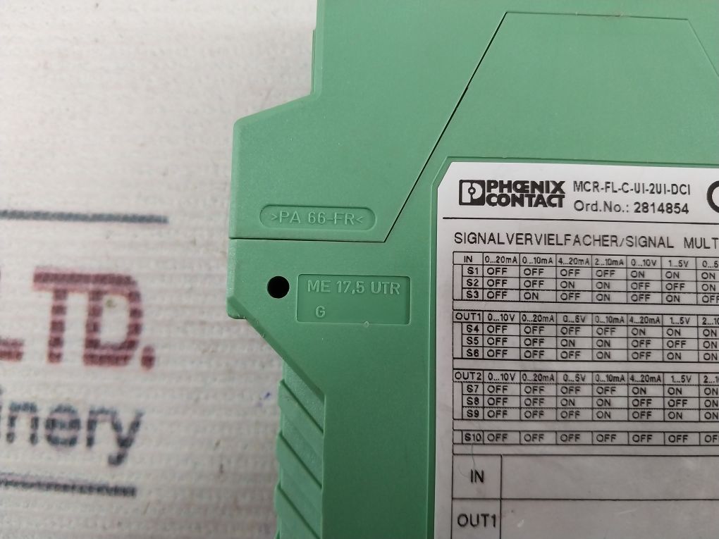 Phoenix Contact Mcr-fl-c-ui-2Ui-dci Signal Multiplier 20-30 Vdc 120 Gm