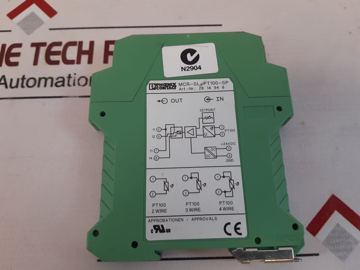 Phoenix Contact Mcr-sl-pt100-sp Temperature Monitoring 20-30Vdc 28 14 94 8