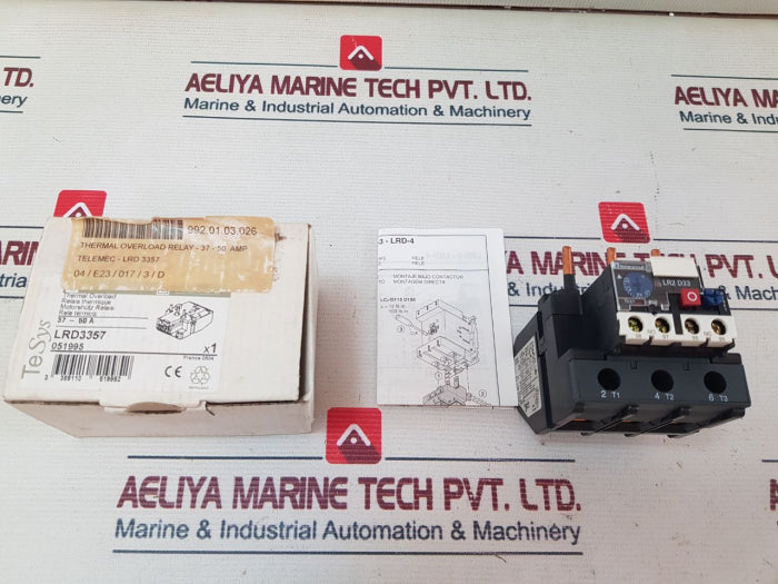 Telemecanique Lr2d3357 Thermal Overload Relay 37-50a 600v A.c