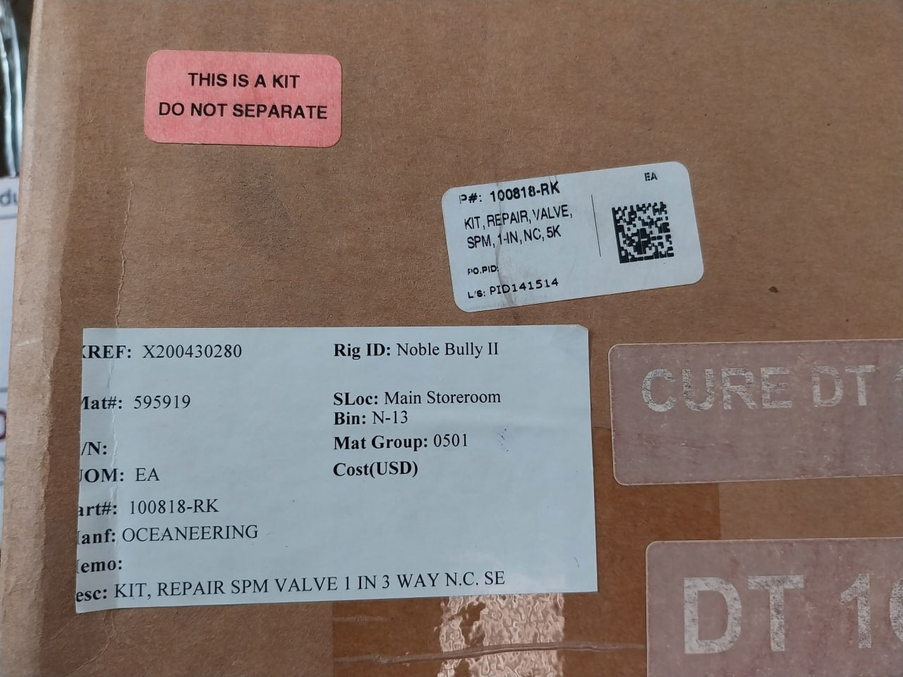 Oceaneering 100818-rk 90 Durometer O-rings Seal Valve Spm Kit Bo11tr008