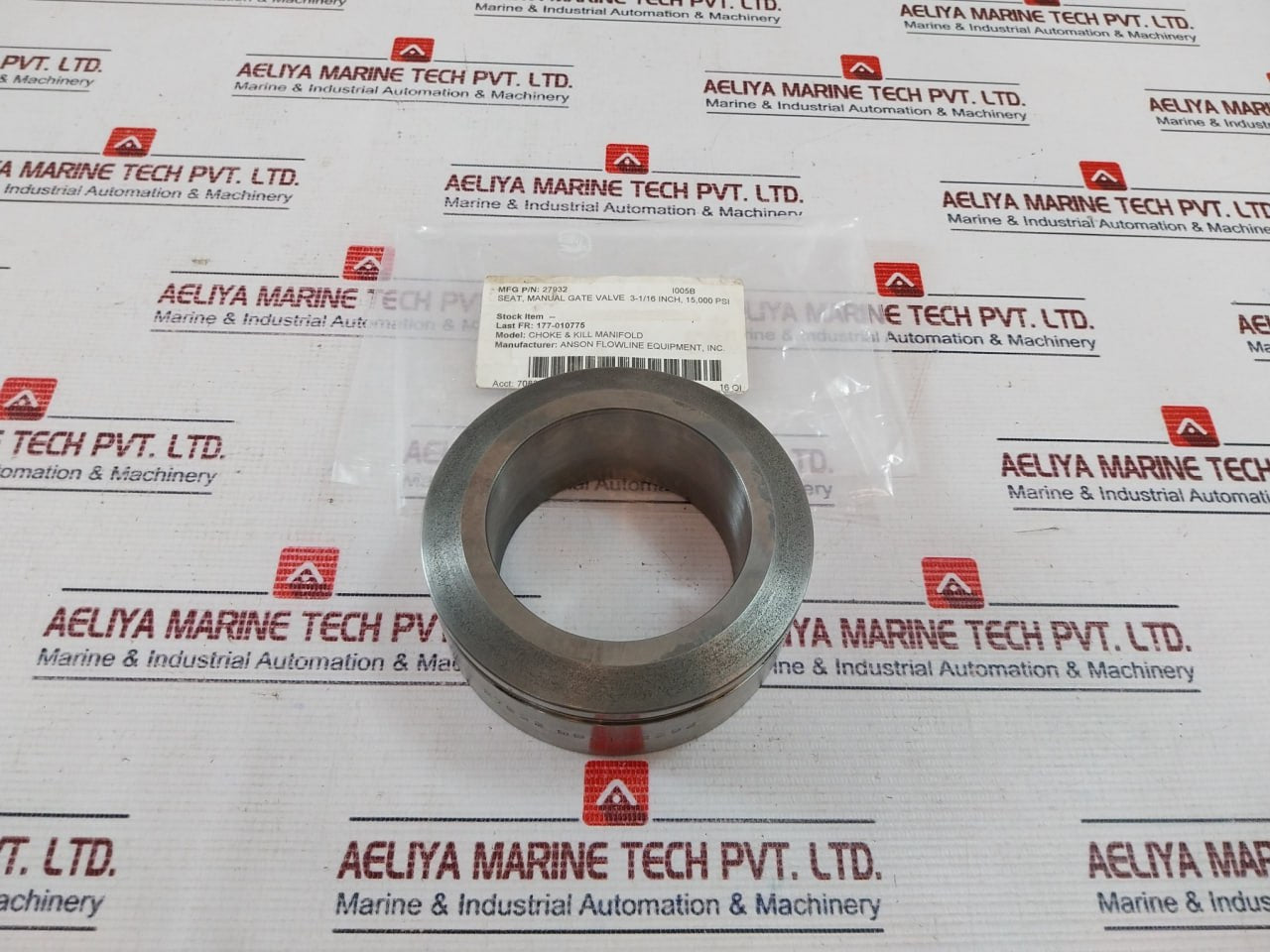 Anson 27932 Seat For Manual Gate Valve 3-1/16 Inch, 15,000 Psi