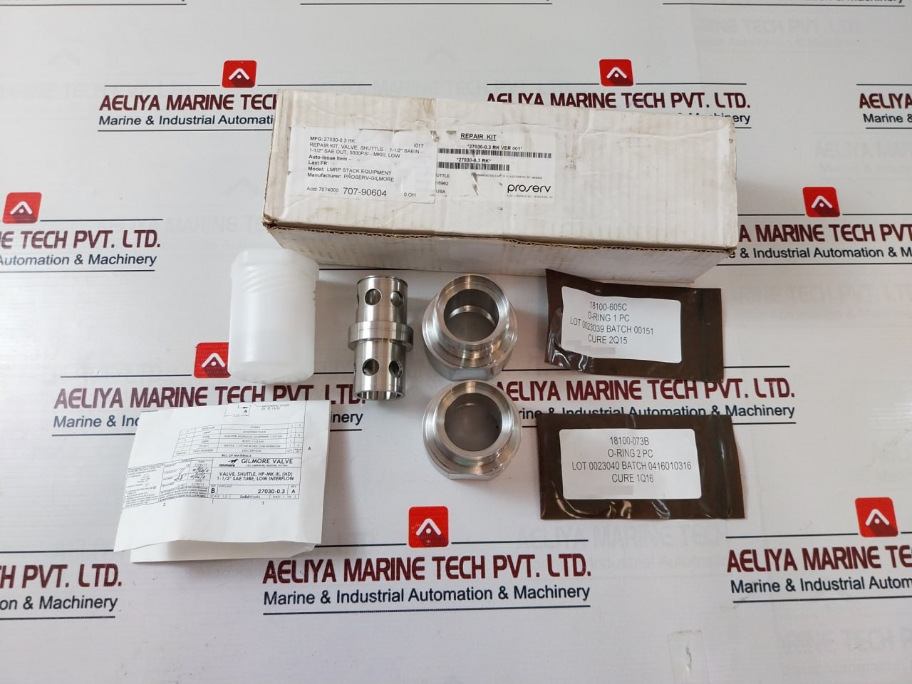 Gilmore 27030-0.3 Rk O-ring Shuttle Valve Repair Kit