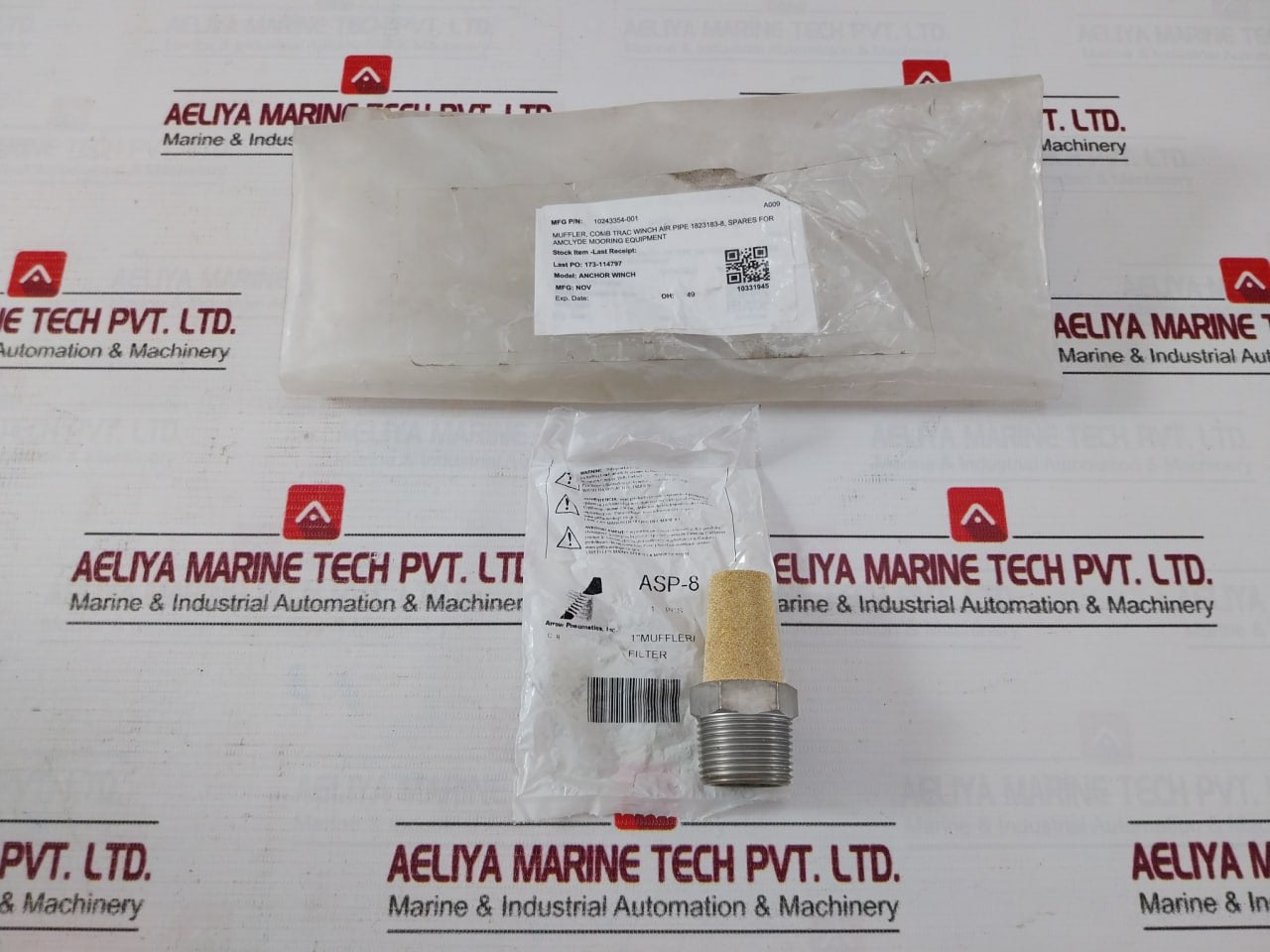 Arrow Pneumatics Asp-8 Pneumatics Exhaust Muffler 1" 10243354-001