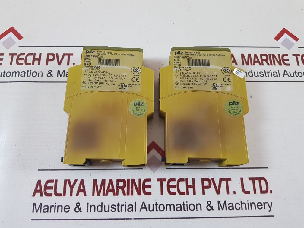 Pilz S1Mn Thermistor Monitoring Relay 110Vac 2C/O