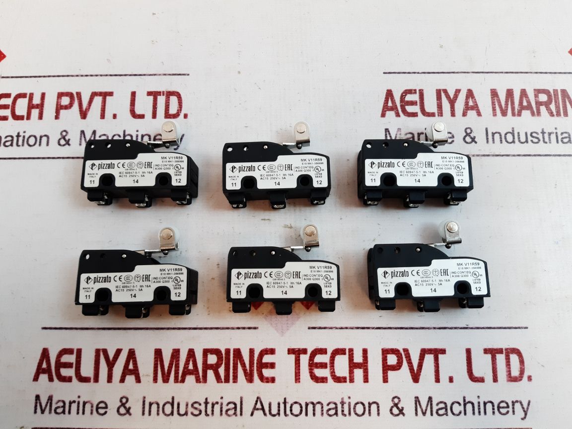 Lot of 3X PIZZATO MK V11R59 Microswitch With Roller Lever GB14048.5 250V 16A