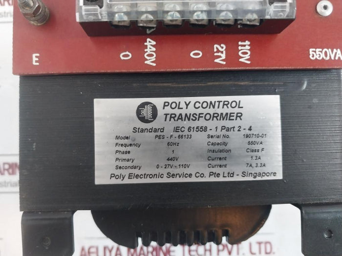 Poly Electronics Pes-f-66133 Control Transformer 440V 27V-110V