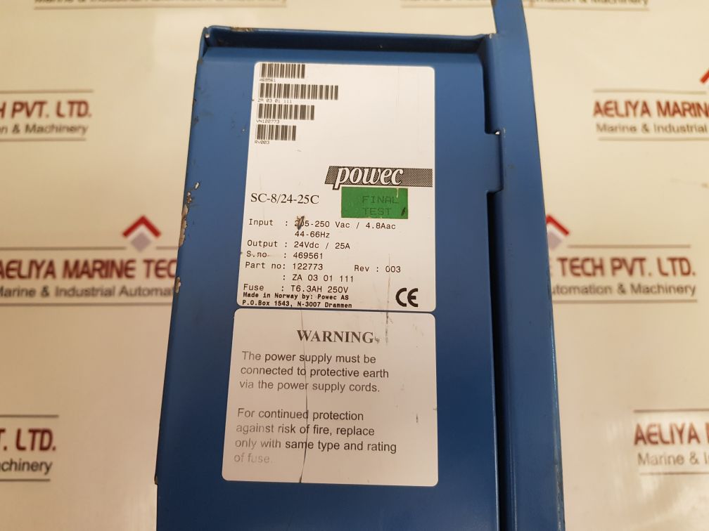 Powec sc-8/24-25c switch mode power supply 122773 rev.003