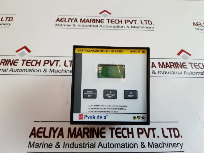 Prok Dv’s Mpel 01 µP Based-earth Leakage Relay Mpel-01-2Co-t 55X300Mm