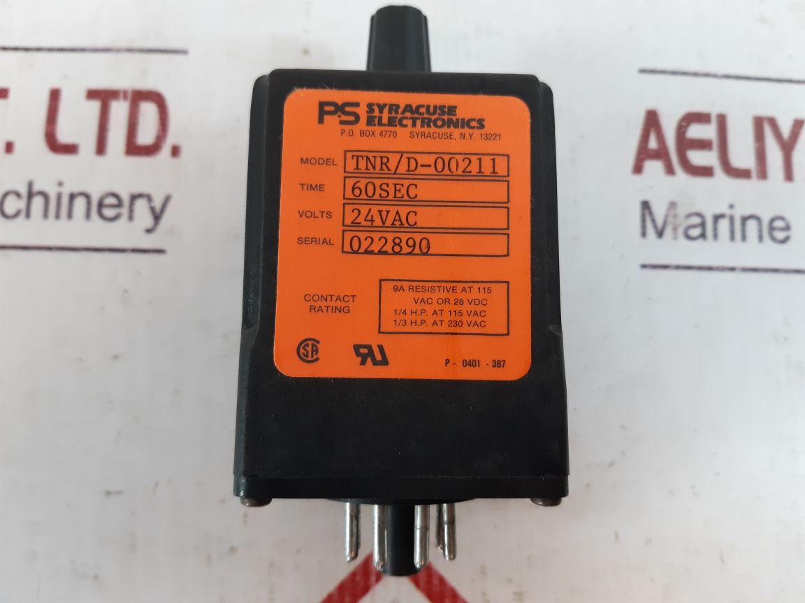 Ps Syracuse Electronics Tnr/D-00211 Timer Delay Relay