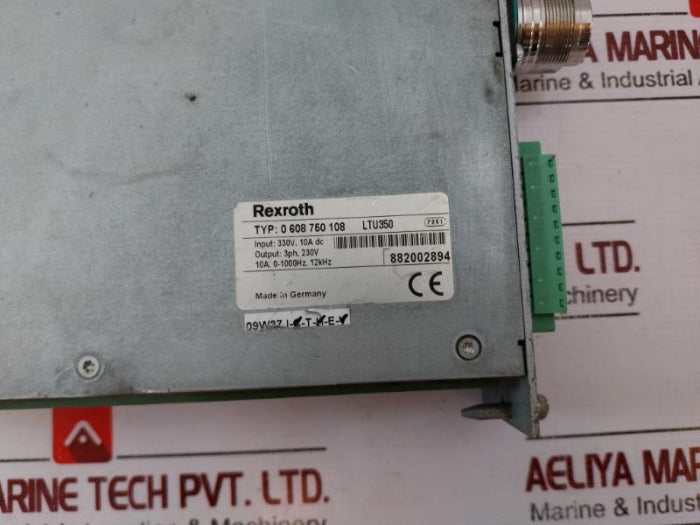 REXROTH 0 608 750 108 3-Phase Servo Amplifier LTU350 Rev D 94V-0