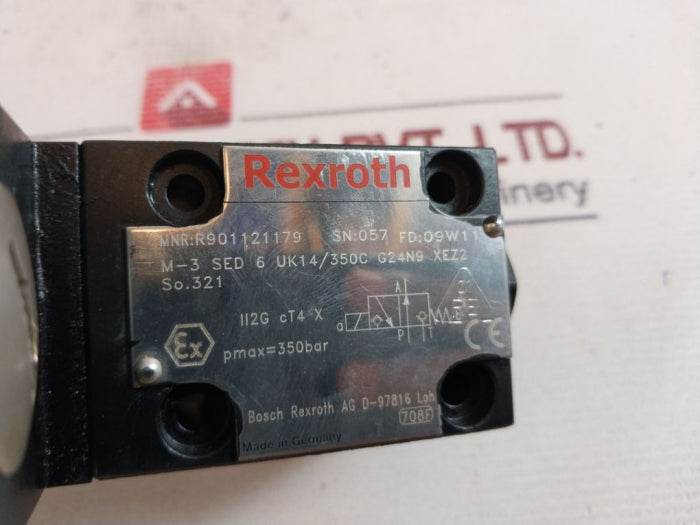 Bosch Rexroth R901121179 3/2 Way Explosion-proof Hydraulic Valve 350Bar