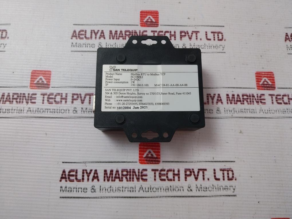 San Telequip Sc10Mk2 Modbus Rtu To Modbus Tcp Converter 24V Dc
