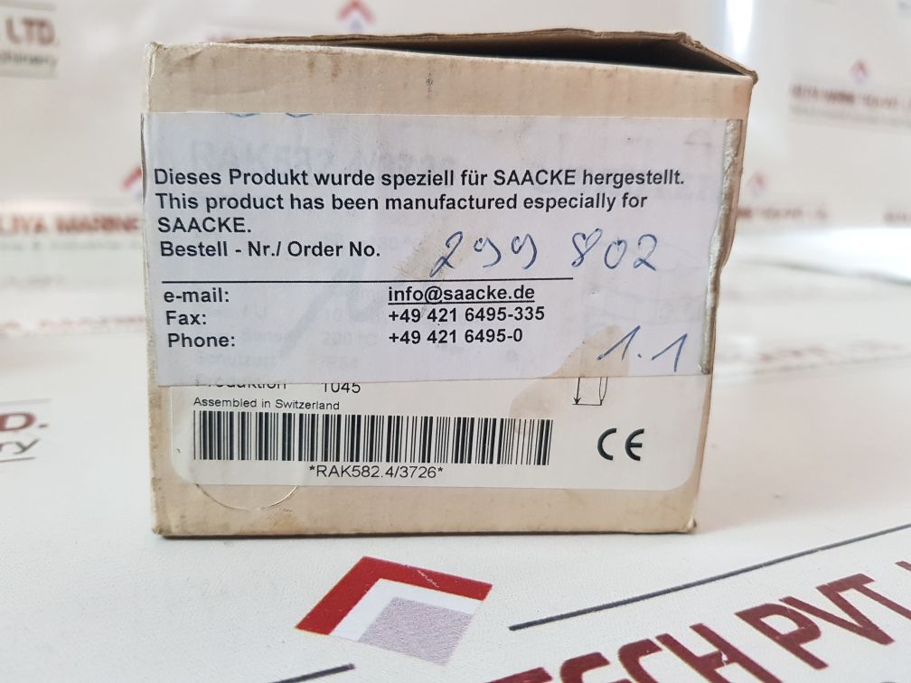 Sauter rak582.4/3726 temperature limiter/thermostat