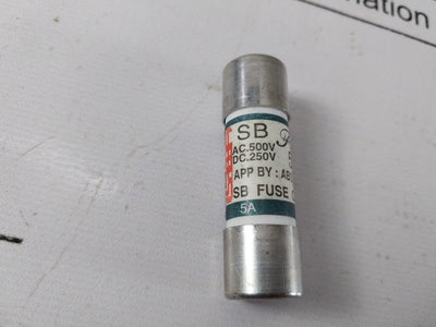 Lot of 6X SB FUSE SB-C1 FUSE 250V DC 500V AC 5A