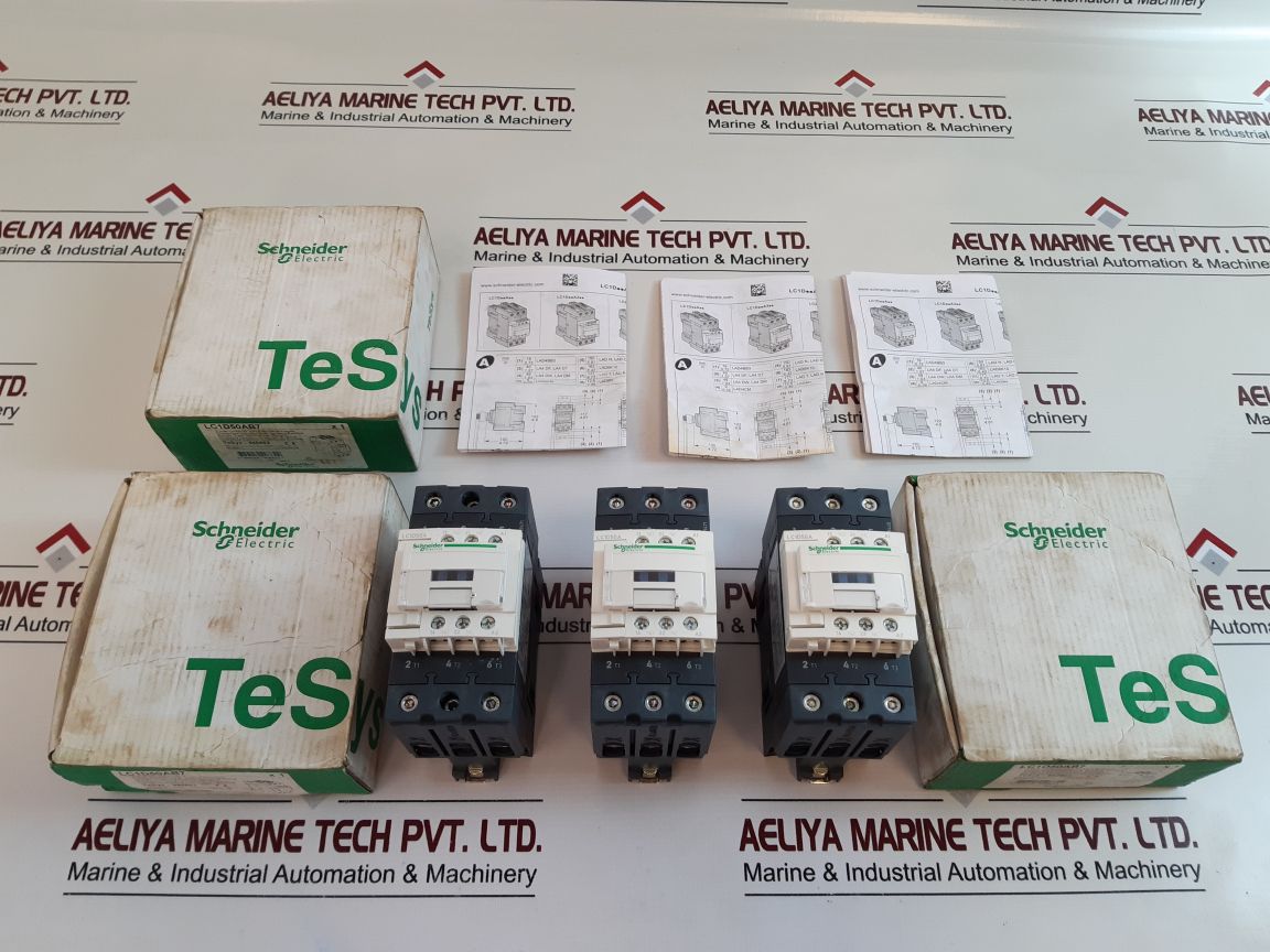 Schneider Electric Lc1D50A 3-pole Contactor 440V-50A-24V Ac Coil