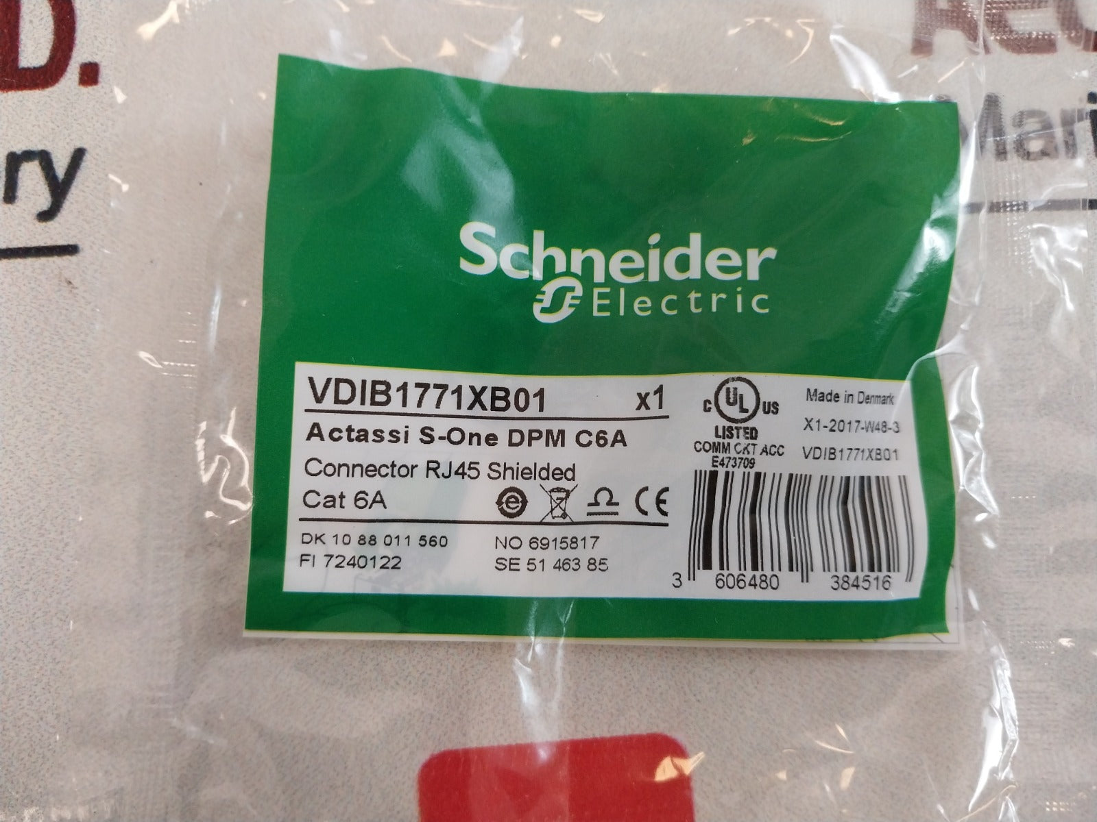 Lot Of 7X SCHNEIDER ELECTRIC VDIB1771XB01 Connector Rj45 Shielded CAT 6A X1-2017