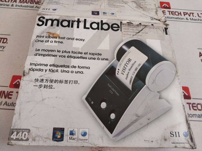 Seiko Instruments Slp 440 Smart Label Thermal Printer 100-240V 47-63Hz 0.48A