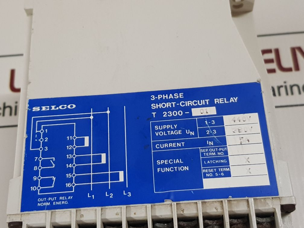 Selco T2300-01 3-Phase Short-Circuit Relay 5A
