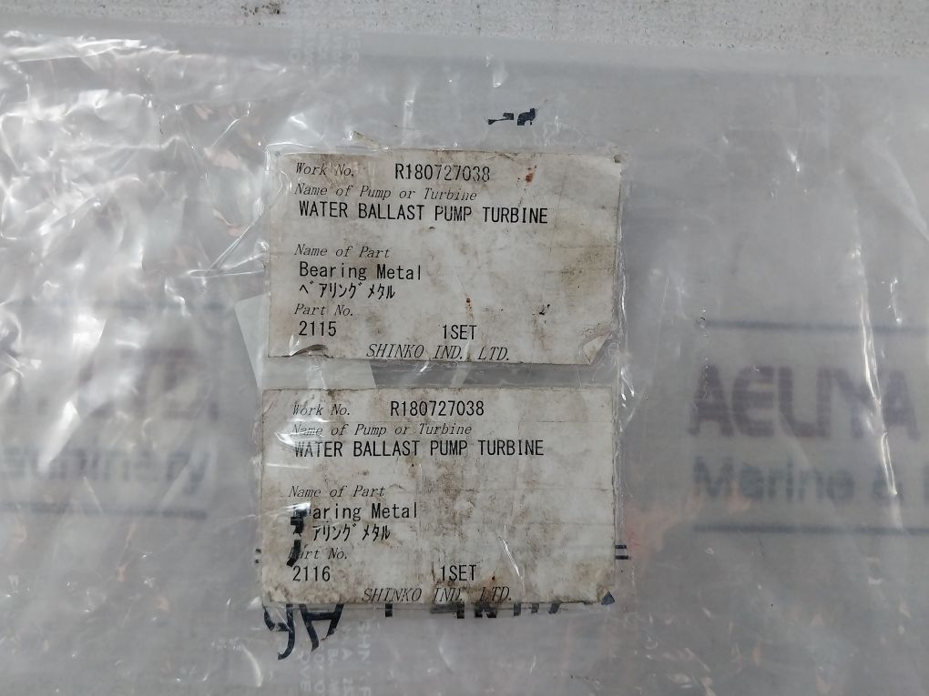 Shinko Q-2260-206 Bearing Metal For Water Ballast Pump Turbine 2115 Set