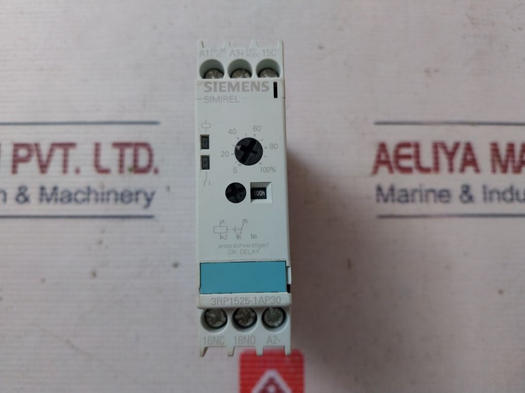 Siemens 3Rp1525-1Ap30 Time Relay On Delay 200-240V Ac