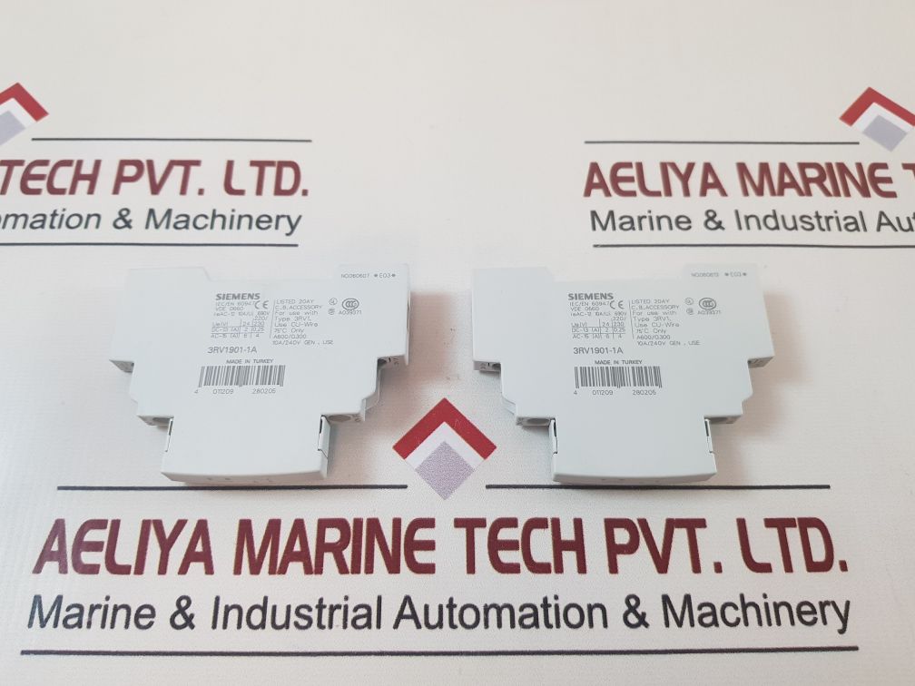 Lot Of 3X Siemens 3Rv1901-1A Auxiliary Contact Block Vde 0660