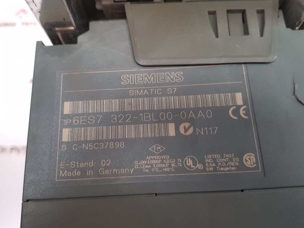 Siemens 6ES7 322-1BL00-0AA0 SM321 SM322 Digital I/O Modules W/ Mounting Rail