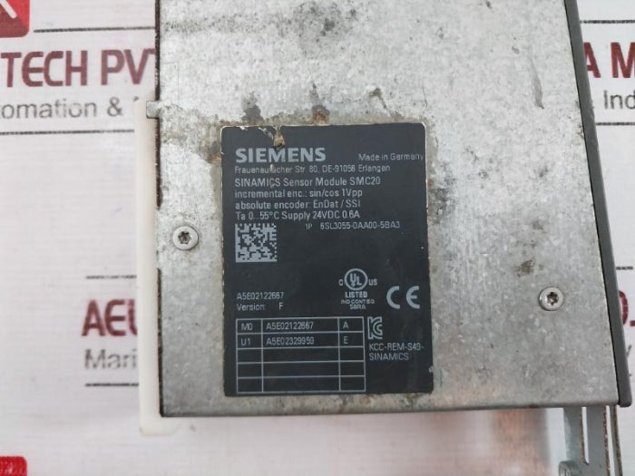 Siemens 6Sl3055-0Aa00-5Ba3 Sensor Module 24Vdc 0.6A , A5E02122667