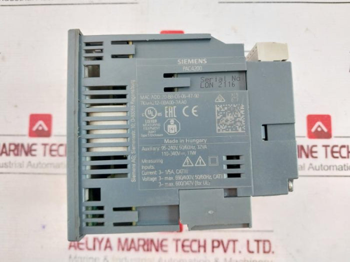 Siemens 7Km4212-0Ba00-3Aa0 Sentron Pac4200 Measuring Device 110-340V-11W