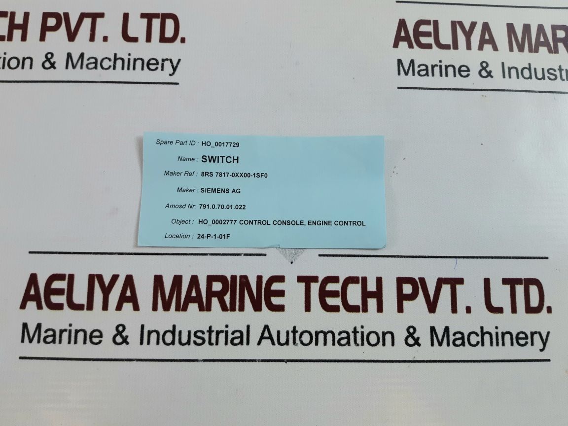 Siemens 8Rs 7817-0Xx00-1Sf0 Switch