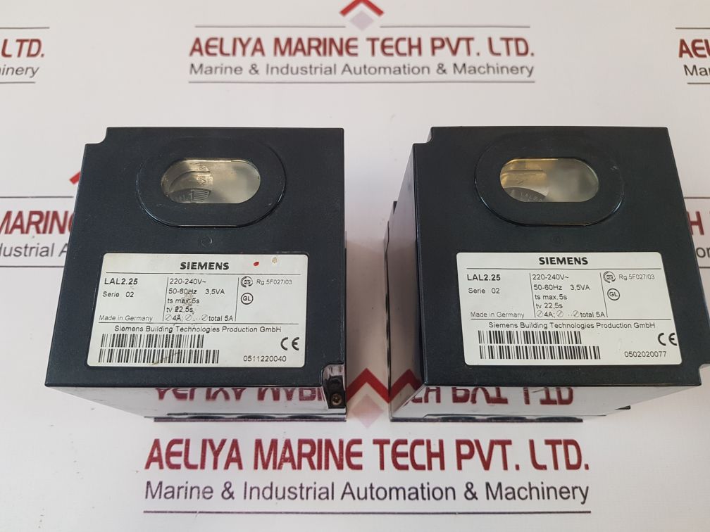 Siemens Lal2.25 Burner Program Controller Series:02 220-240V~ 50-60Hz 3,5Va