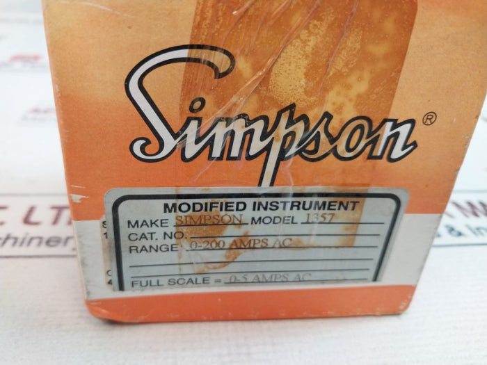 Simpson 1357 Md Panel Meter 0-200 Ac Amp