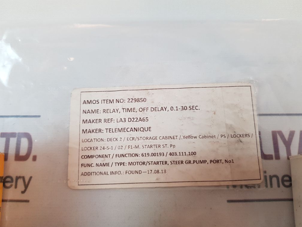 Telemecanique La3 Dr2 Time Delay Block 0,1-30S
