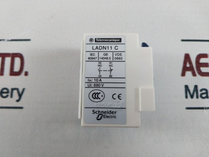 Telemecanique Ladn11 C Auxiliary Contact Block 000083367381, 10A 690V