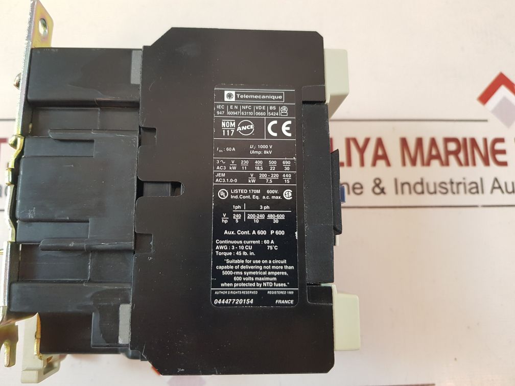 Telemecanique Lc1 D4011 Contactor