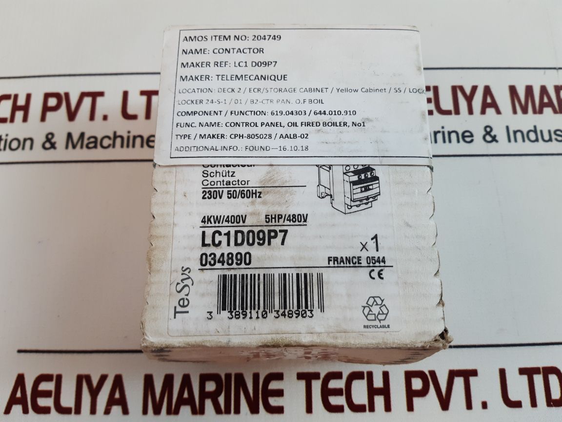 Telemecanique Lc1D09P7 Contactor