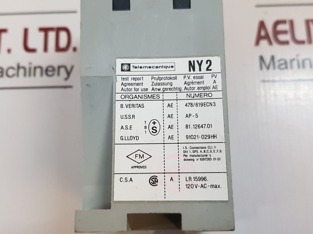 Telemecanique Ny2 B 21 Processing Relay