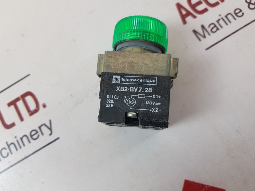 Telemecanique Xb2-bv7.28 Signalling Indicator Led Green 130V Lamp