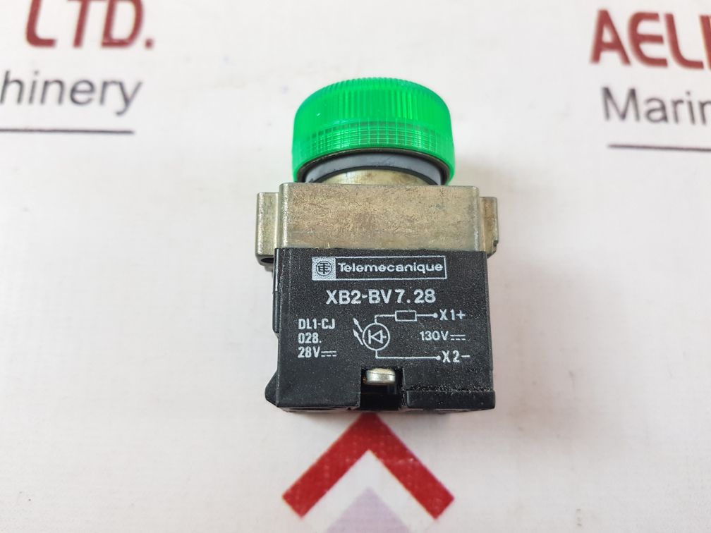Telemecanique Xb2-bv7.28 Signalling Indicator Led Green 130V Lamp
