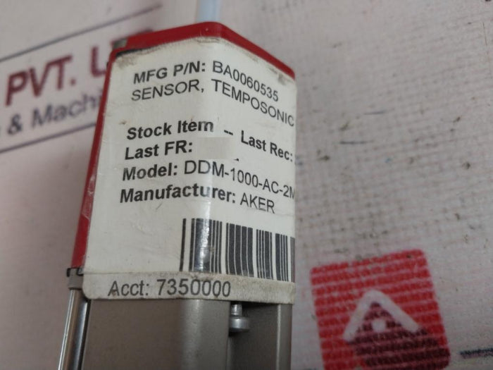 Temposonics Ddm-1000-ac-2M Position Sensor F/Cylinder Ba0060535