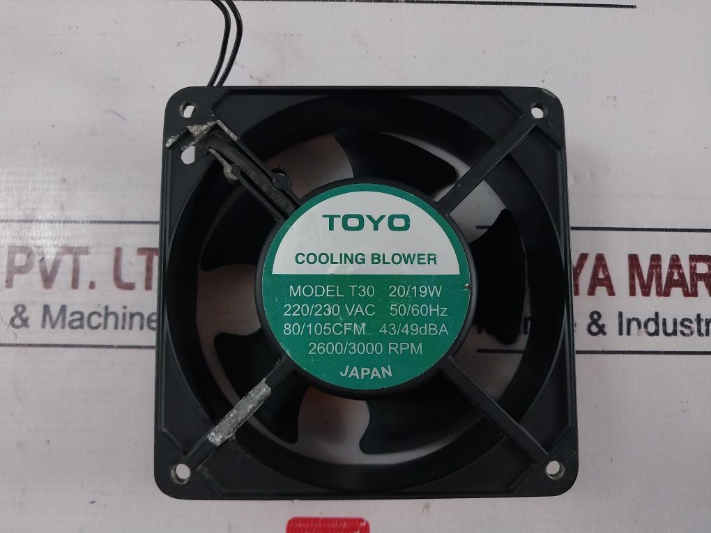 Toyo T30 Cooling Blower Fan 220/230 Vac 50/60Hz