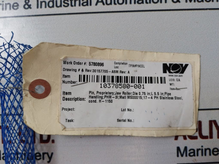 Varco 30157705 Jaw Roller Pin 10378580-001